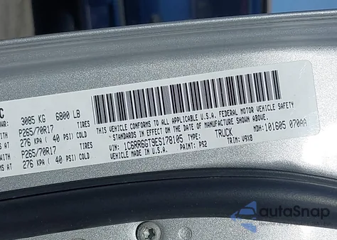 2014 Ram 1500 Slt from USA, damaged, VIN 1C6RR6GT9ES178105